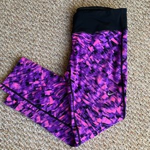 Neon Pink & Purple Nike Leggings